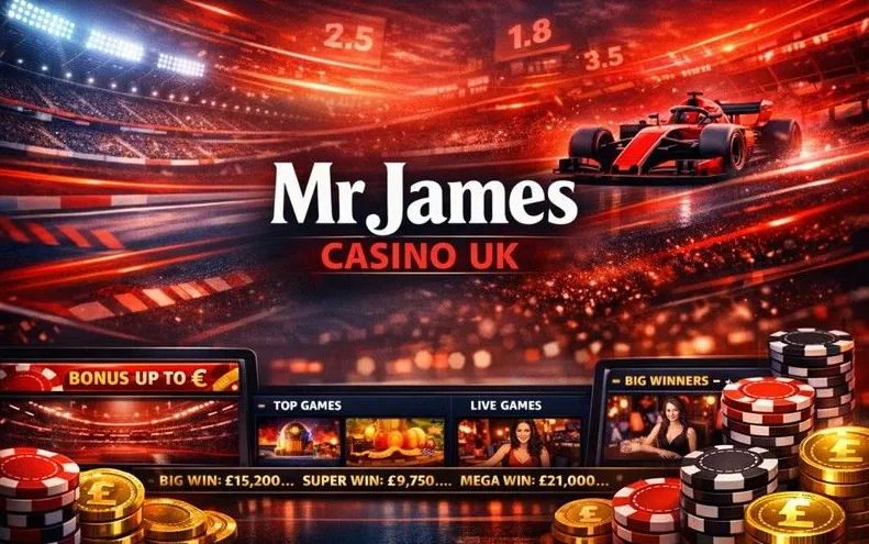 Mr James Casino sports betting section banner