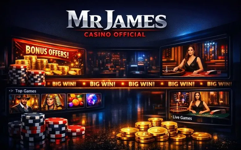 Mr James Casino payment methods banner