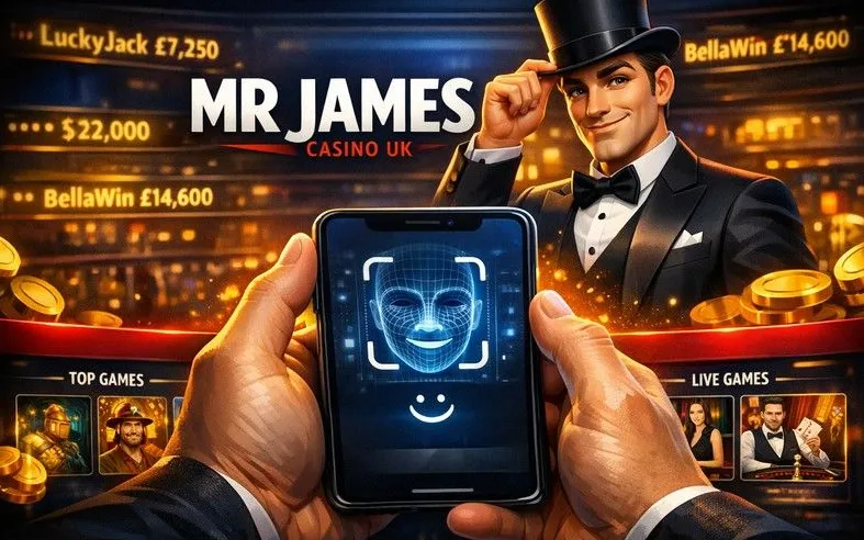 Mr James Casino registration page banner